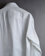 "GUCCI" Minimal collar detail white cotton shirt