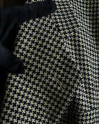 "HUGO BOSS" Houndstooth structured shoulder line tailored jacket