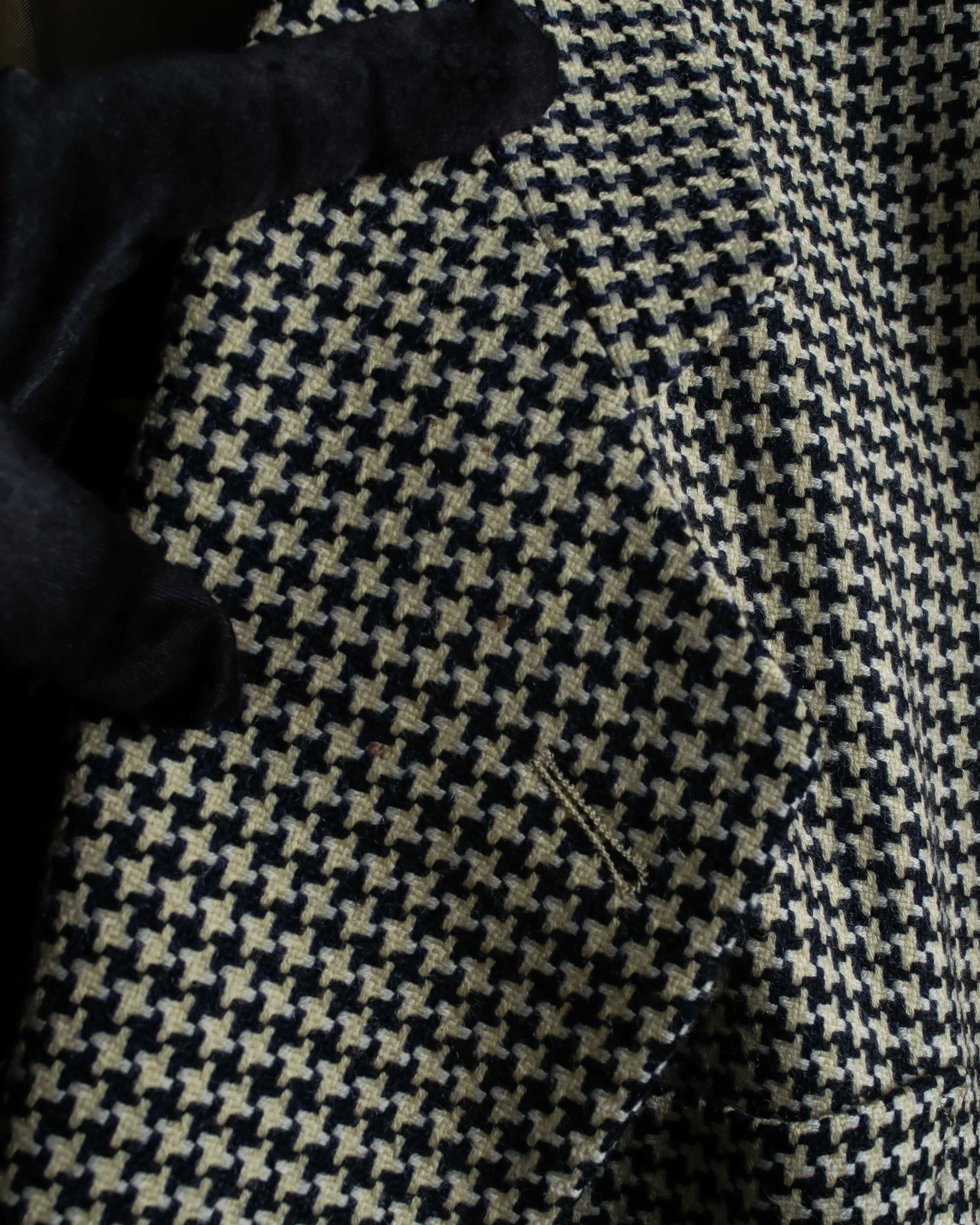"HUGO BOSS" Houndstooth structured shoulder line tailored jacket