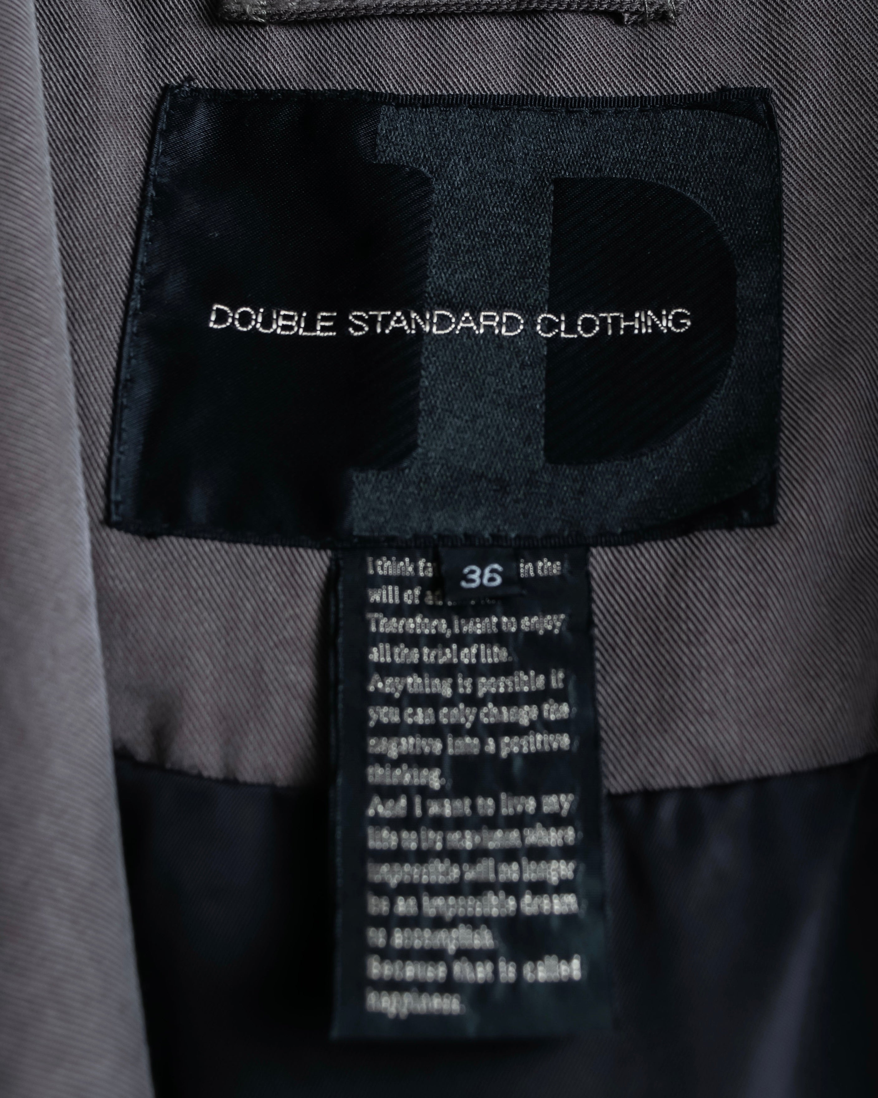 “DOUBLE STANDARD CLOTHING” Designed sleeve hooded middle coat