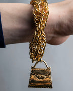 "Karl Lagerfeld" Bag charm mantel chain bracelet