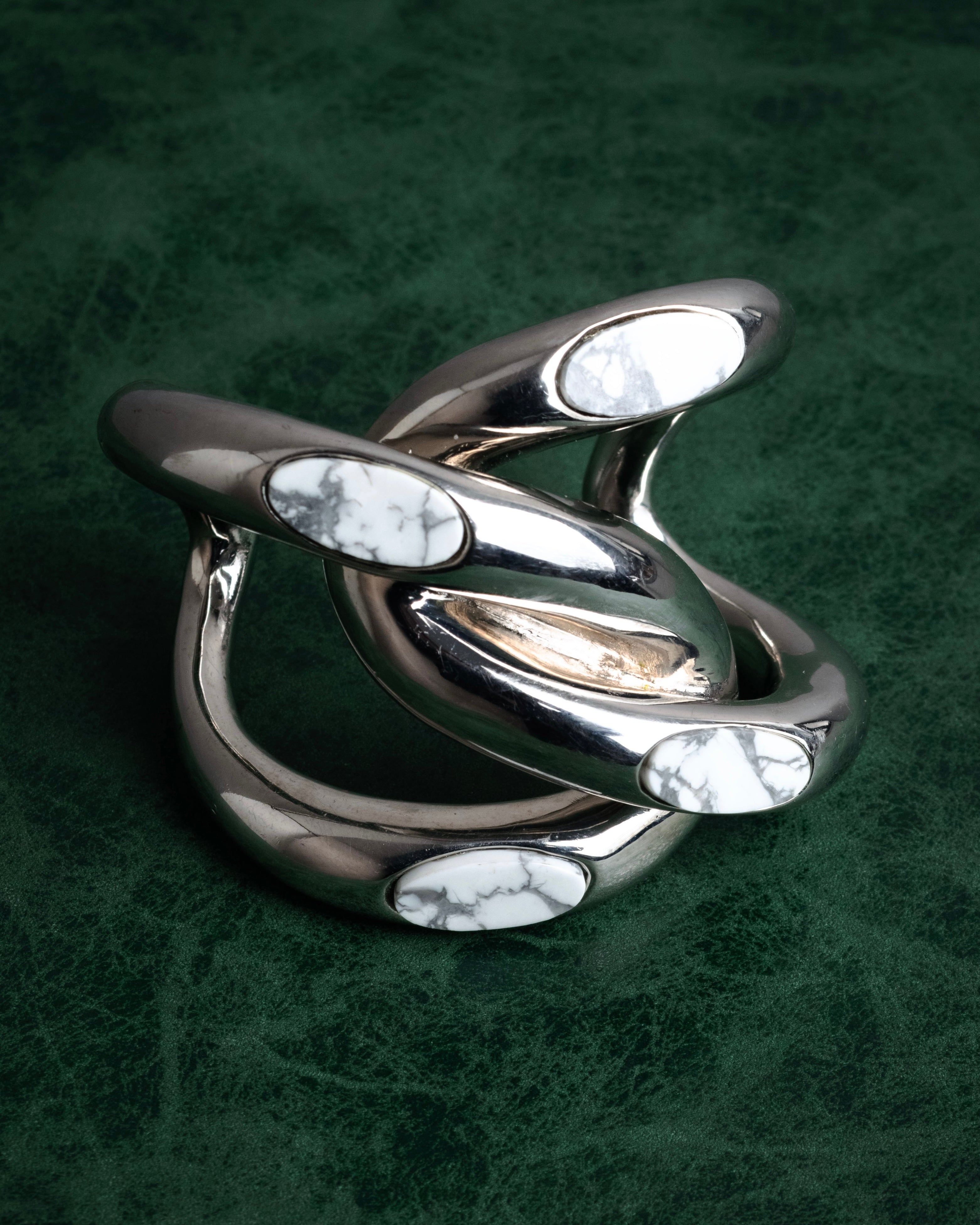 -SPECIAL- “Dior” 2003-2006 Knot stone silver cuff