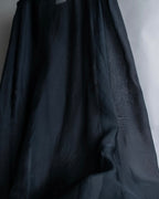 "YOHJI YAMAMOTO" 1996SS Double zipper design sheer rayon flare skirt