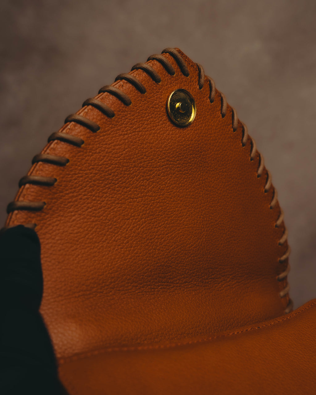 "Yves Saint Laurent" 70's-80's Cognac leather top handle bag