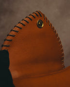 "Yves Saint Laurent" 70's-80's Cognac leather top handle bag