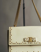 -SPECIAL- “Salvatore Ferragamo” 2015-2017 Vara studded chain shoulder bag