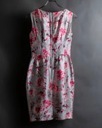 "Max Mara" Watercolor floral pattern sleeveless long dress