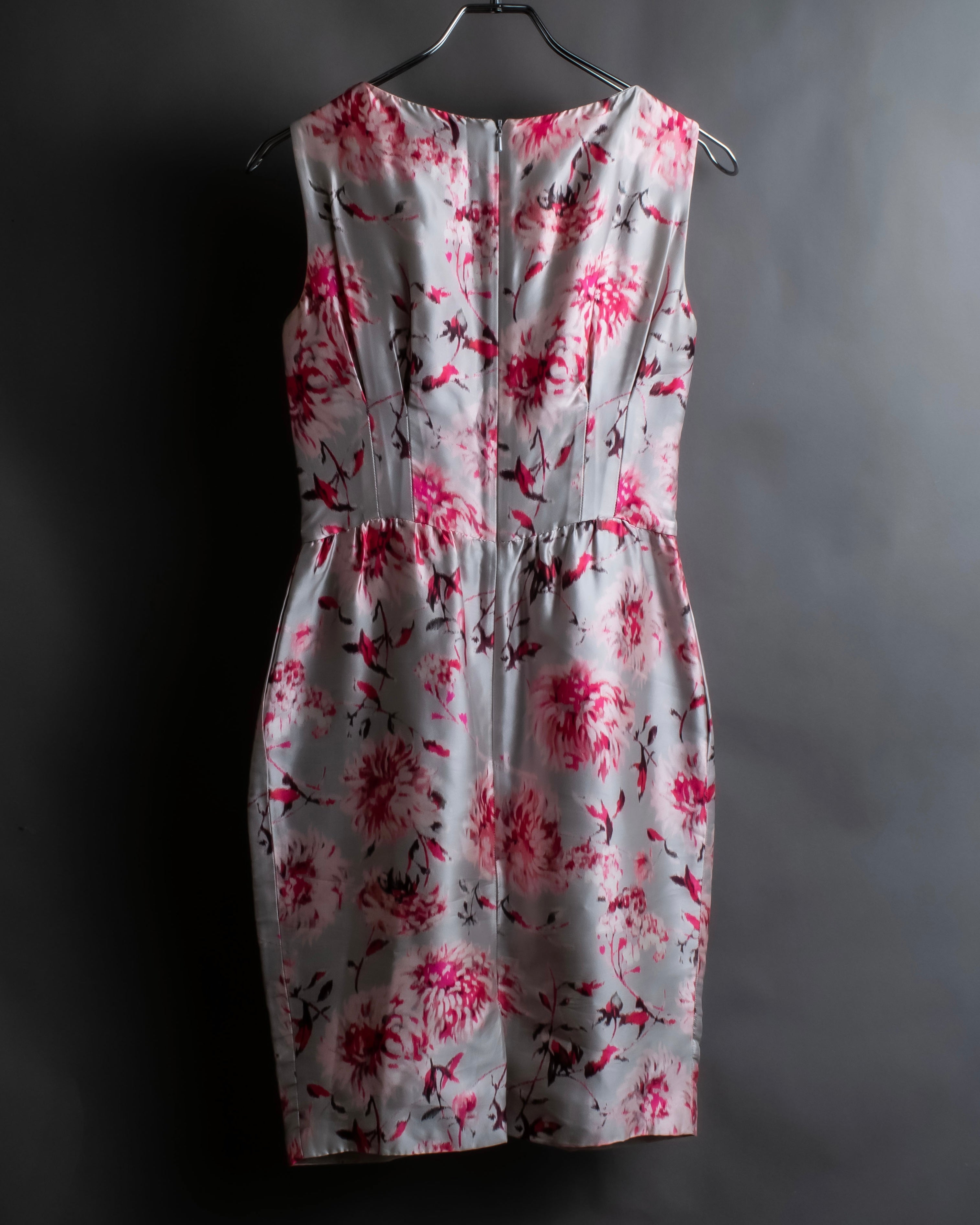 "Max Mara" Watercolor floral pattern sleeveless long dress