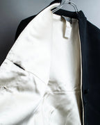 "GIANNI VERSACE couture" Collarless Luxury Wool Long Coat