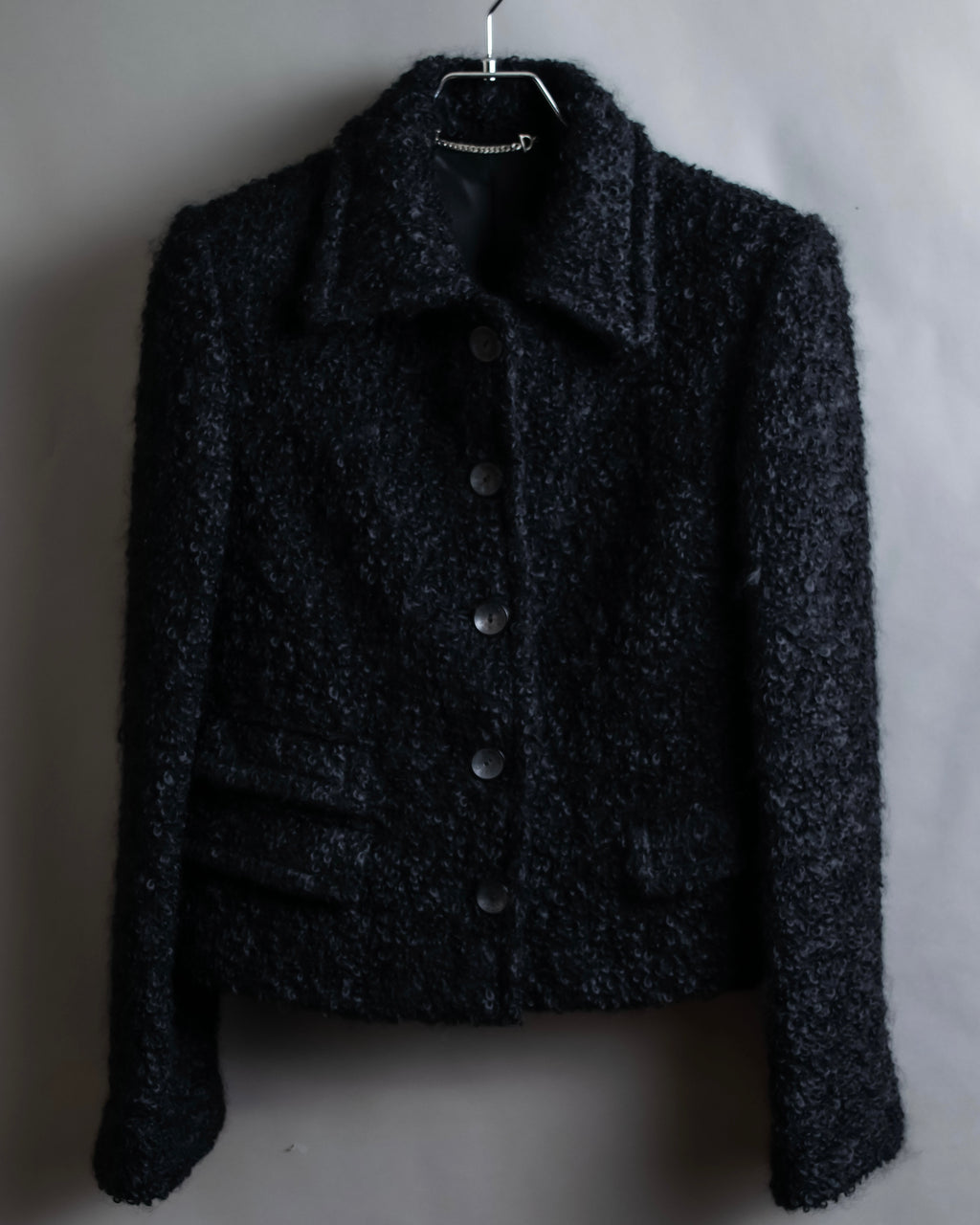"GUCCI" Compact pattern bouclé wool jacket