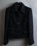 "GUCCI" Compact pattern bouclé wool jacket