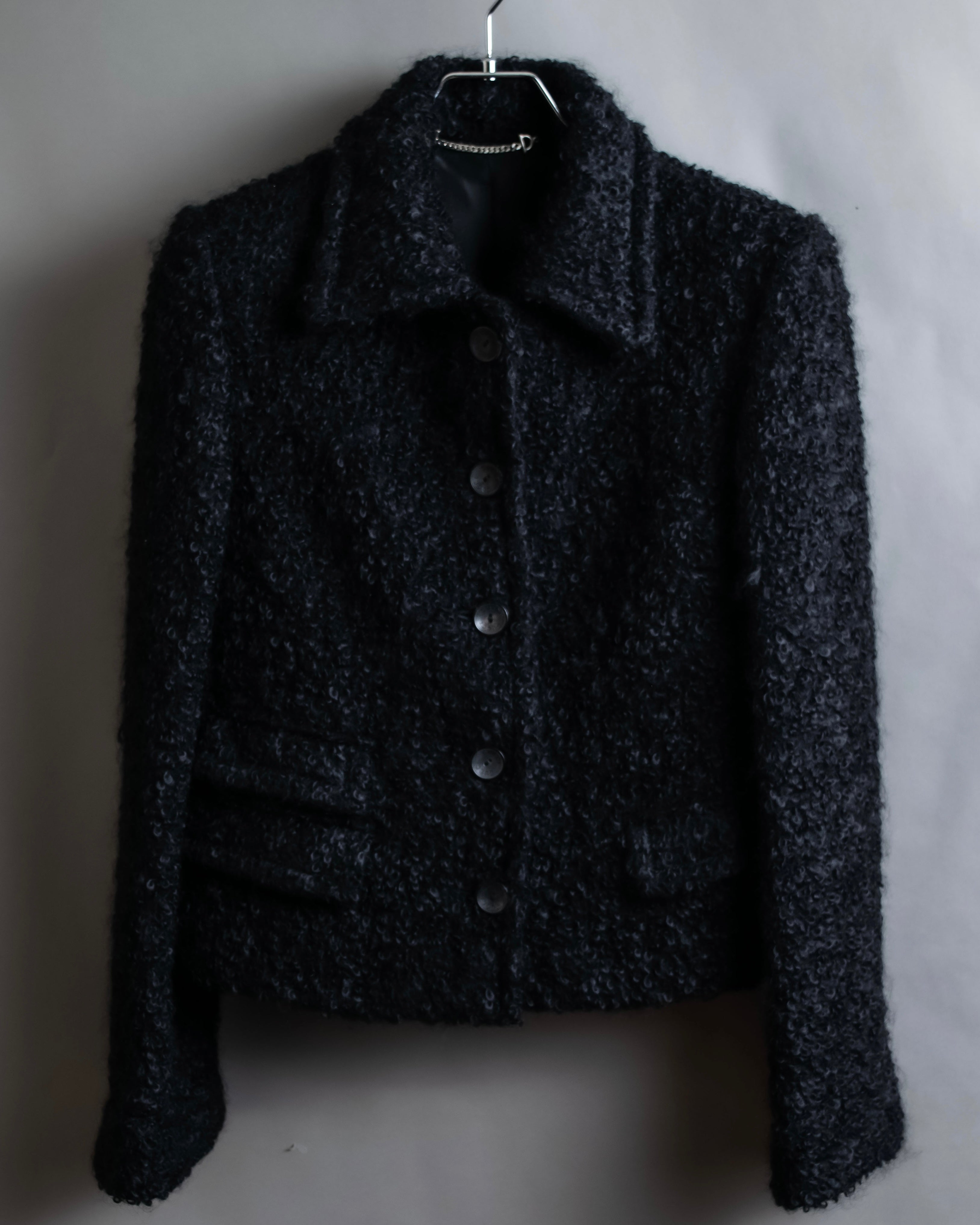 "GUCCI" Compact pattern bouclé wool jacket