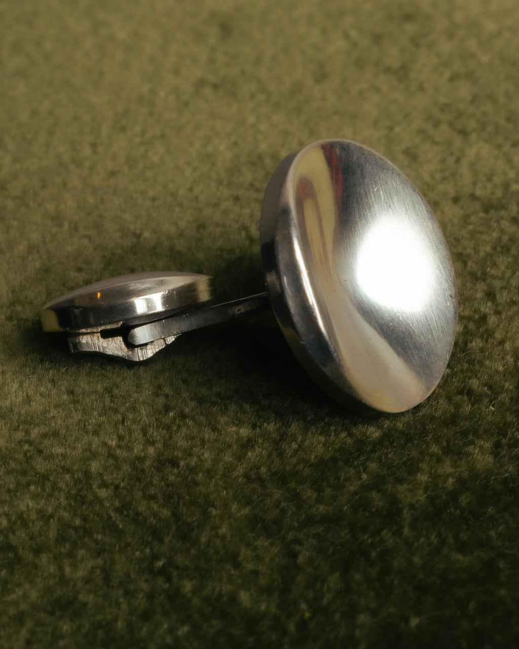 “Georg Jensen” 70’s Sterling silver round cufflinks