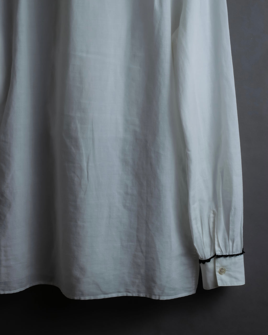 "Saint Laurent" 22SS Ribbon lace design tuxedo shirt