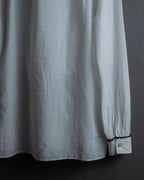 "Saint Laurent" 22SS Ribbon lace design tuxedo shirt