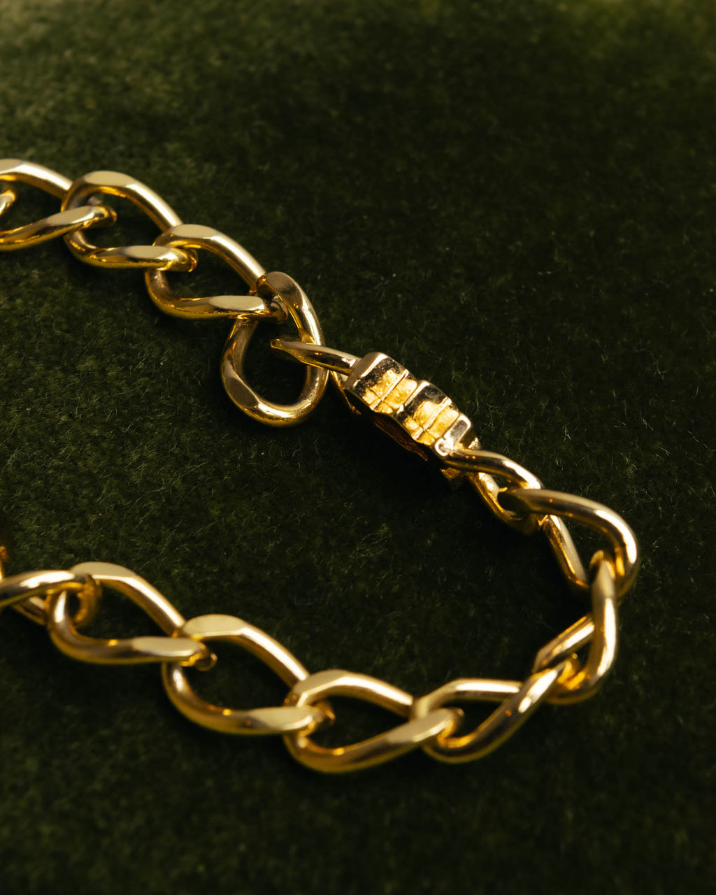 "Christian Dior" 90's Gold tone rhinestone chain bracelet
