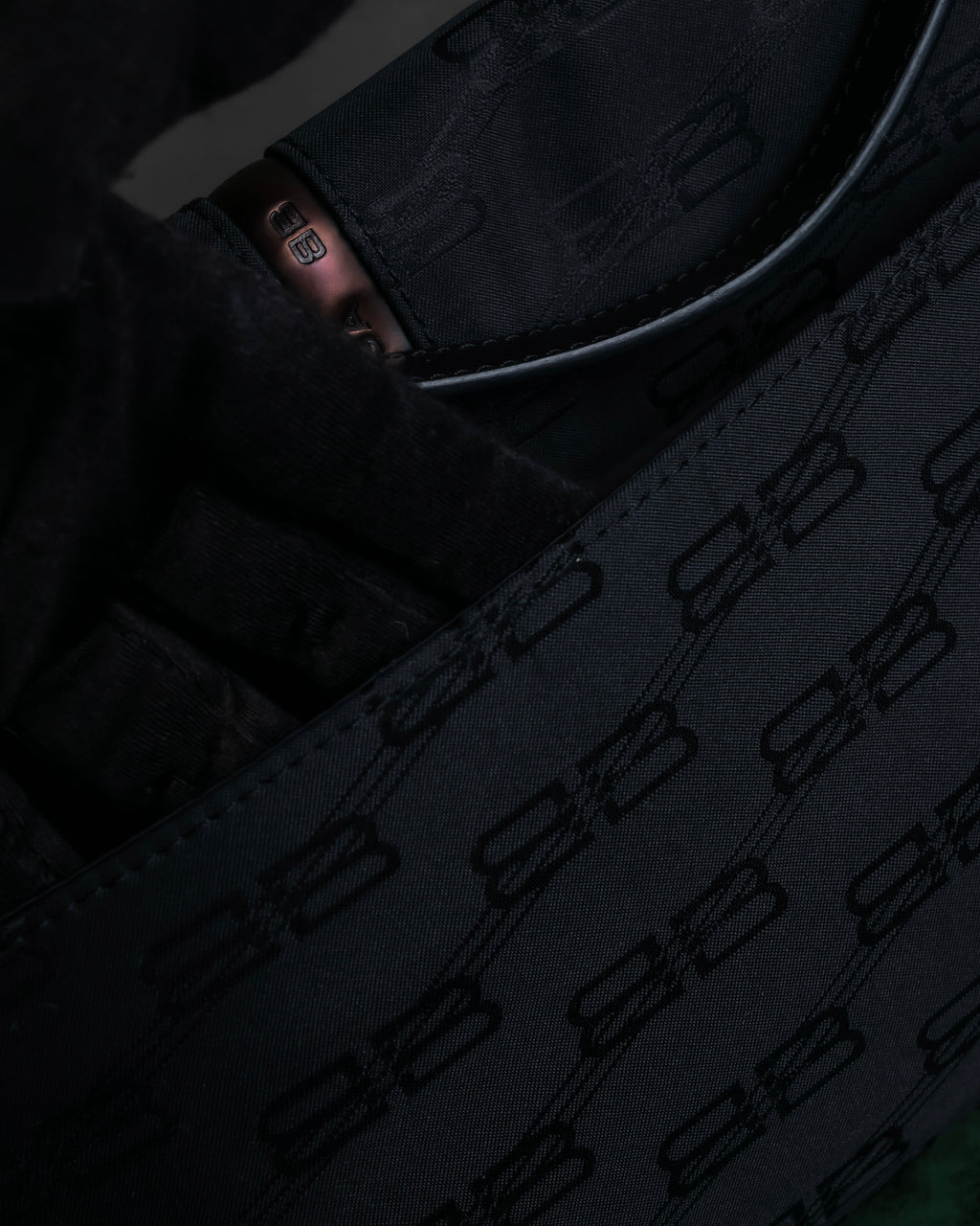 "BALENCIAGA" BB monogram jacquard shoulder bag
