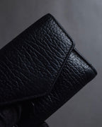 "MAISON MARGIELA" Grained leather envelope compact wallet