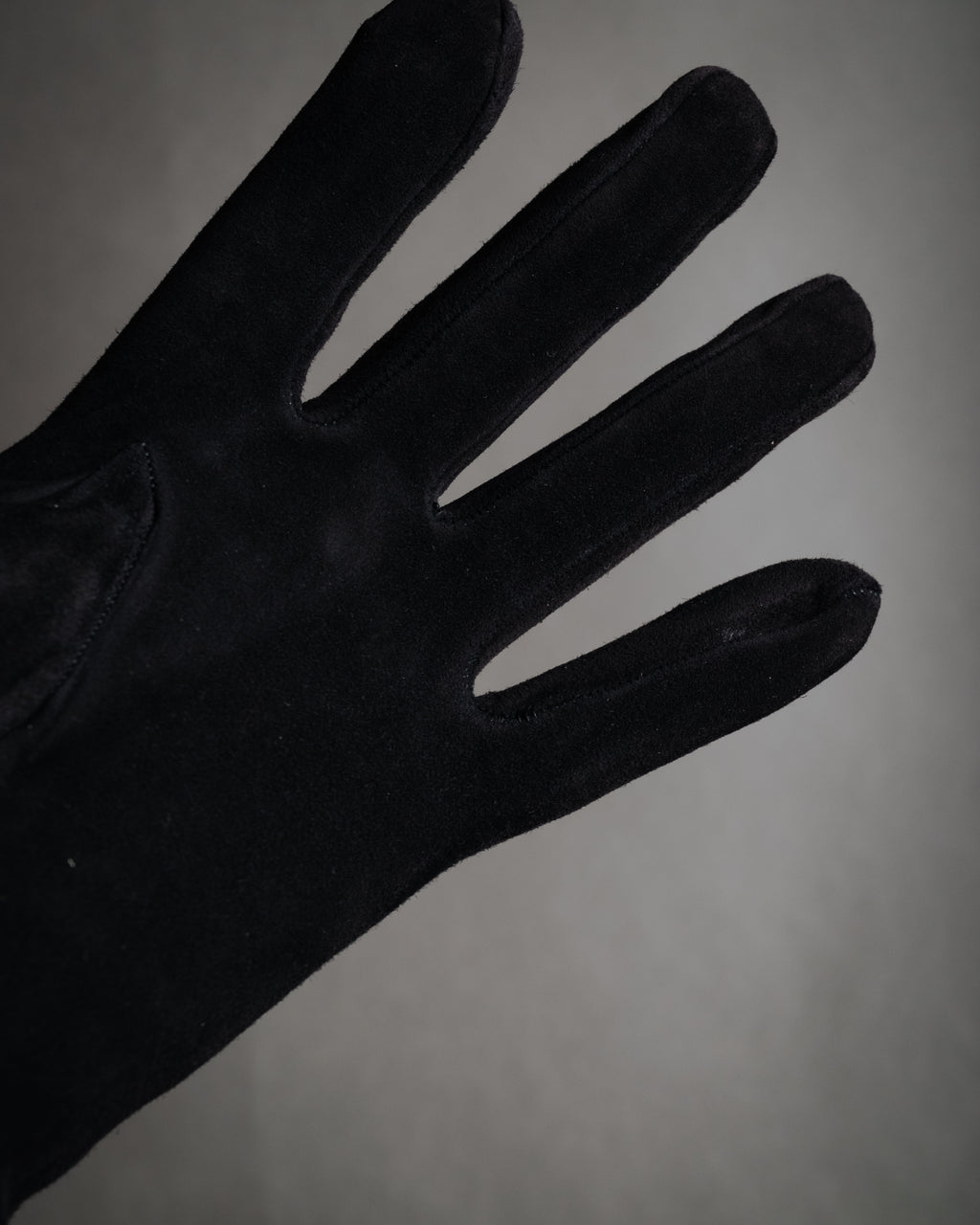 “HERMES” 90’s-00’s Gauntlet serier button suede gloves