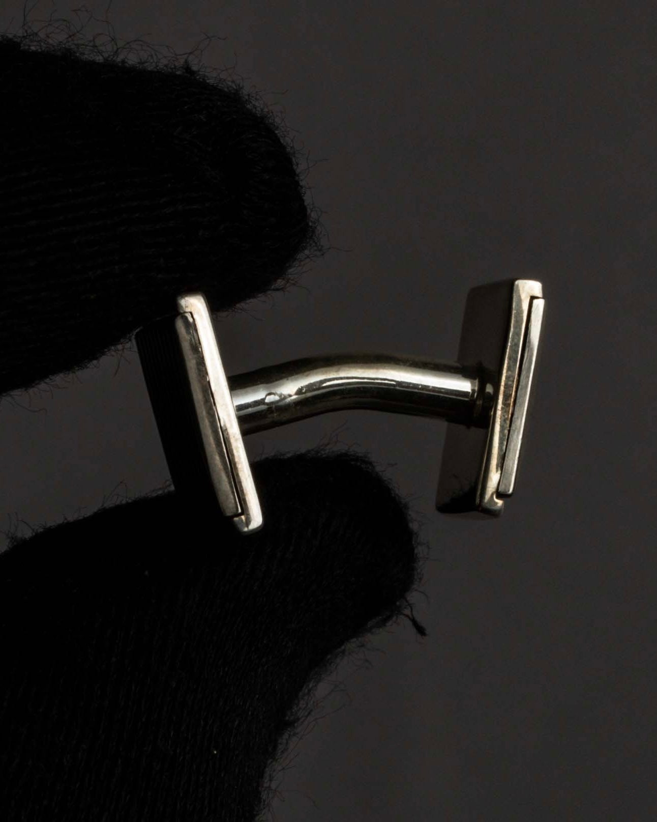"Tiffany&Co" Square cut silver 925 cufflinks & tie clip
