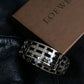 "LOEWE" plaid silver bangle