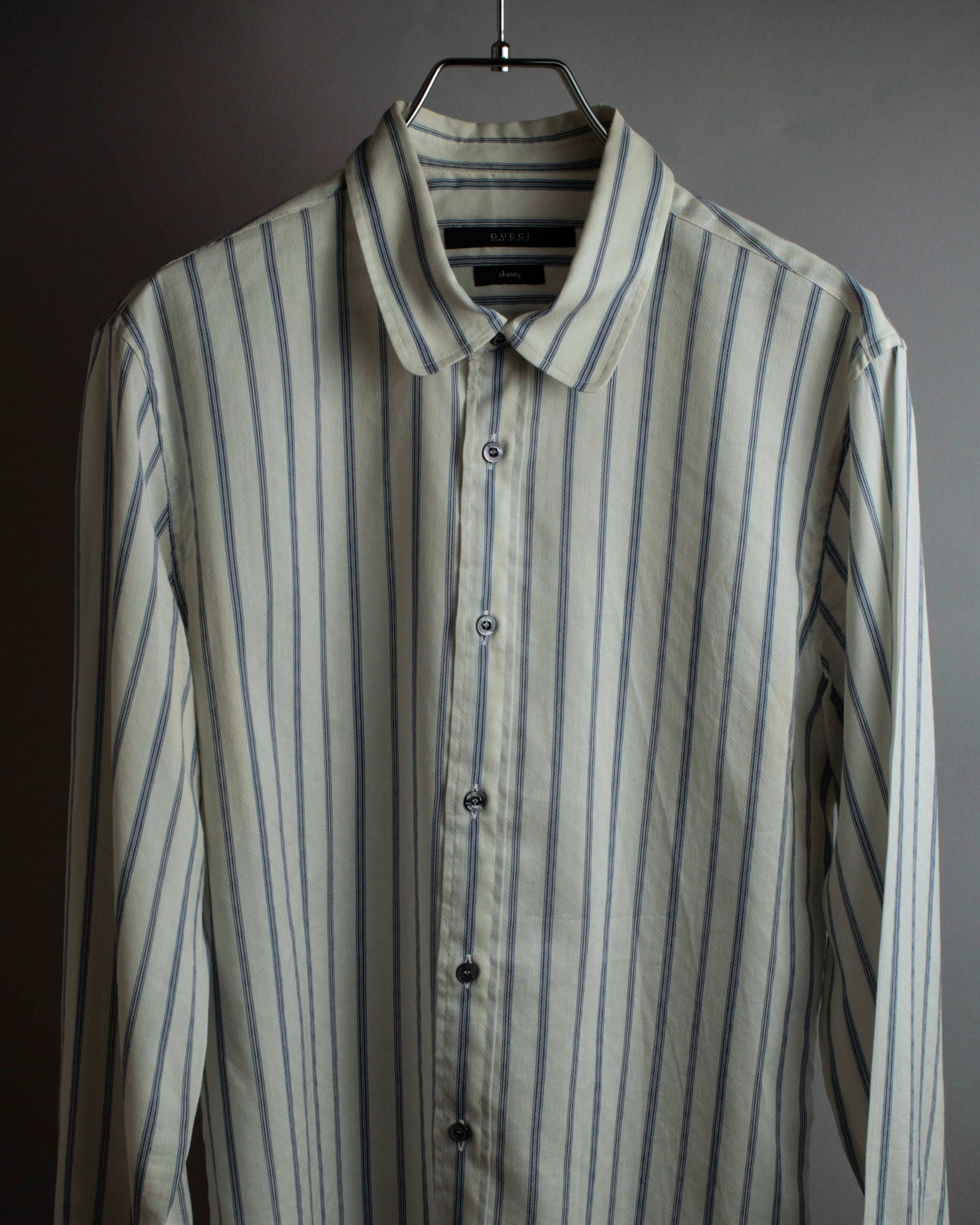 "GUCCI" Diamond jacquard striped shirt