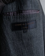 "COMME des GARCONS HOMME" 03SS fine all-over pattern cotton tailored jacket