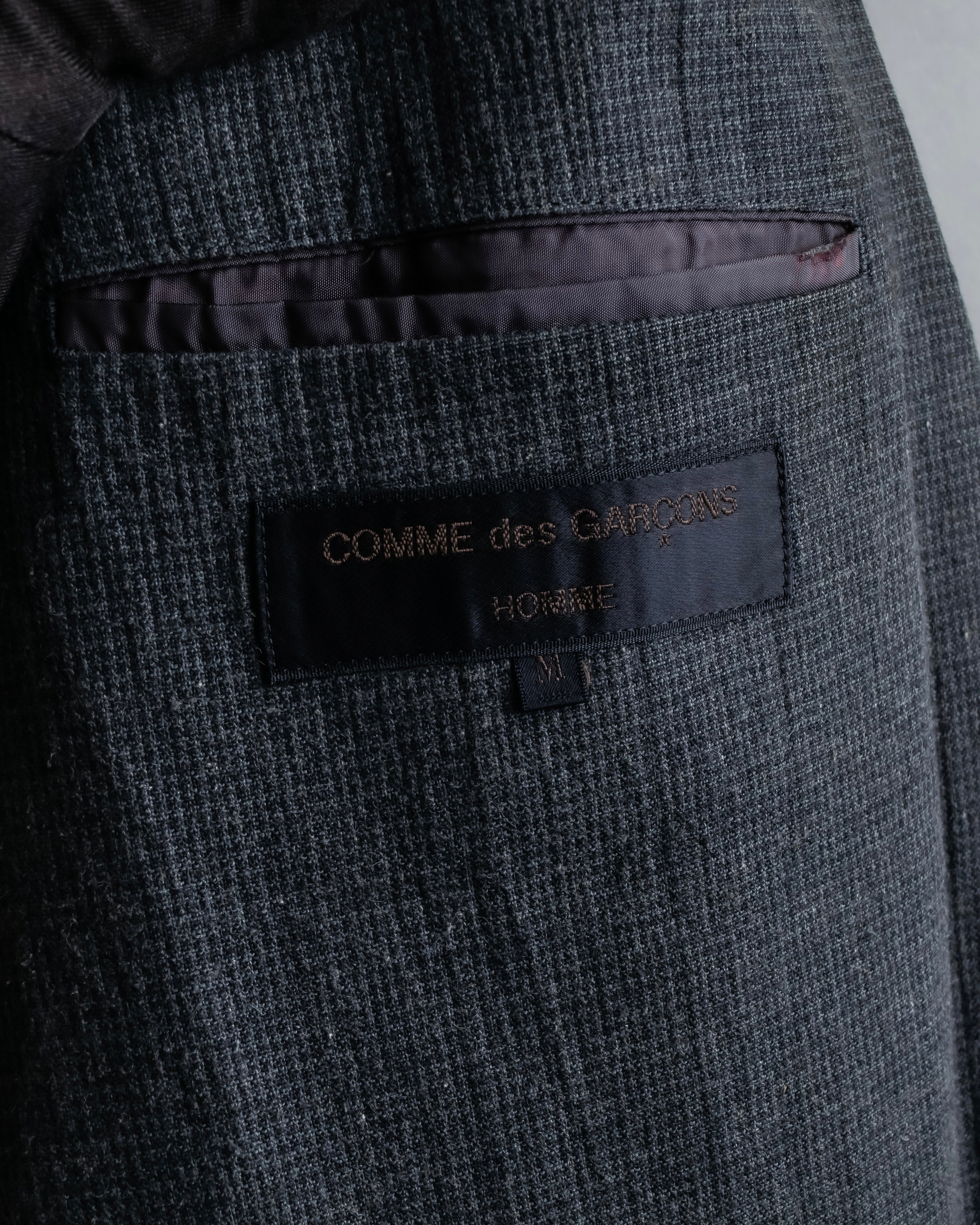 "COMME des GARCONS HOMME" 03SS fine all-over pattern cotton tailored jacket