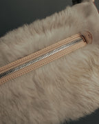 “Salvatore Ferragamo” 00’s Fur panel suede shoulder bag