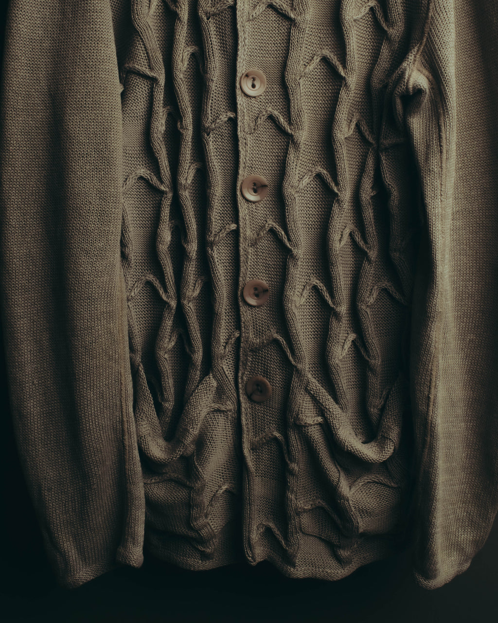 "ARMANI COLLEZIONI" 00's-10's Textured linen knit cardigan