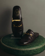 “Christian Dior” 80’s-90’s Leather bit mule slippers