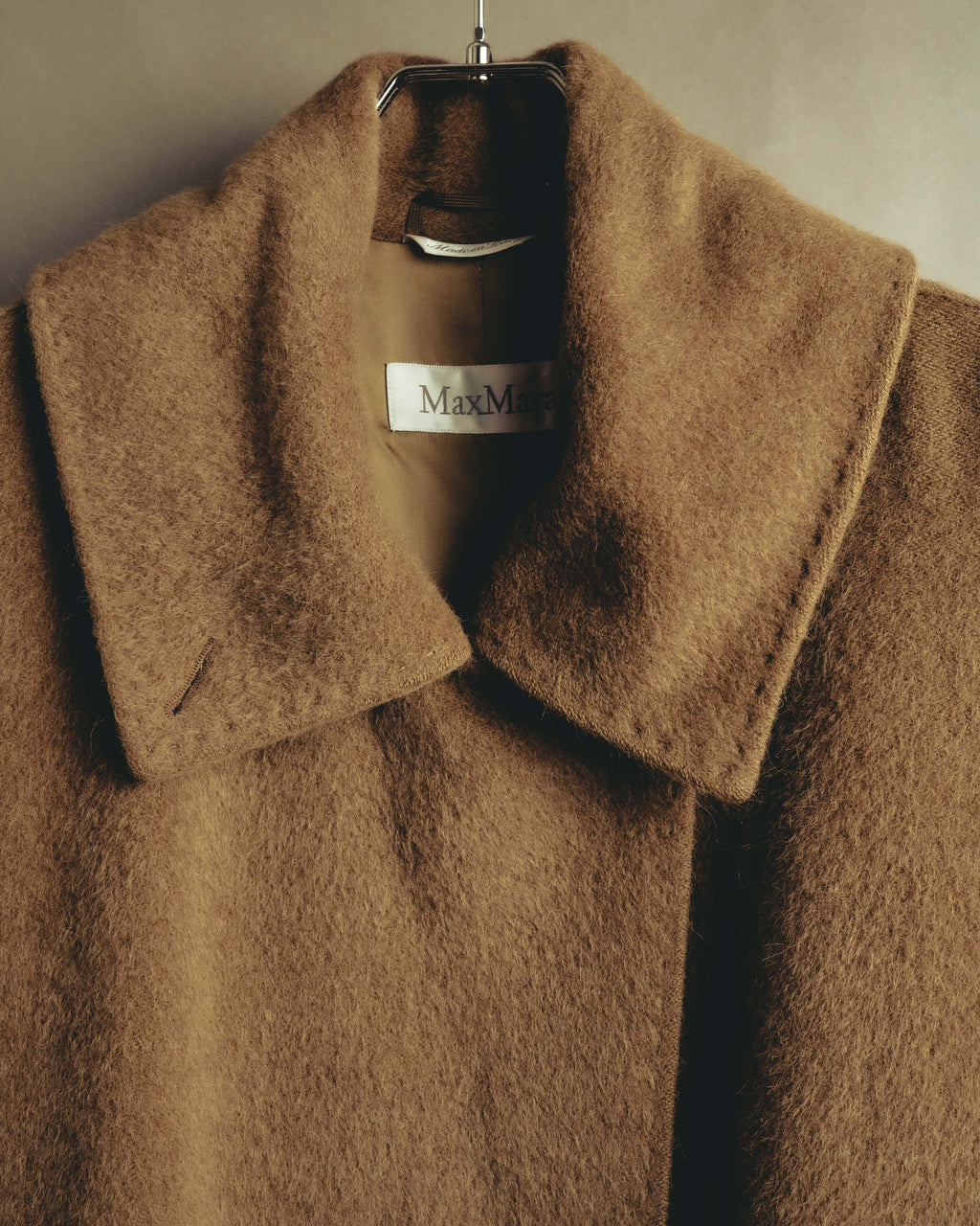 -SPECIAL- “Max Mara” 90’s-00’s Angora blend belted wrap coat