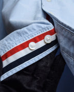 "THOM BROWNE" Hidden tricolor design cotton shirt