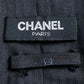 "CHANEL" 100% silk, shadow stripe pattern neck tie