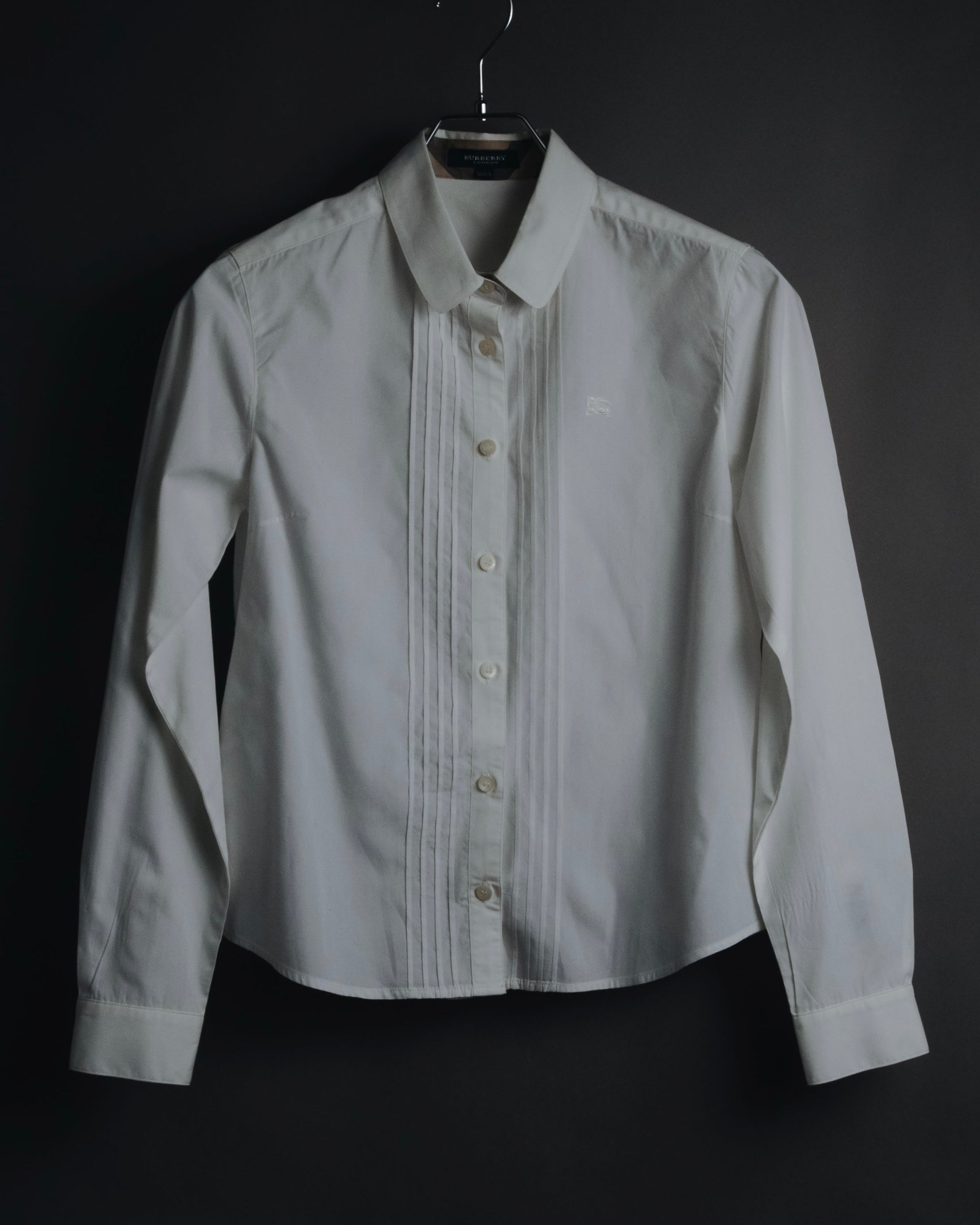 "BURBERRY LONDON" 2010-2014 pintuck tuxedo-front dress shirt