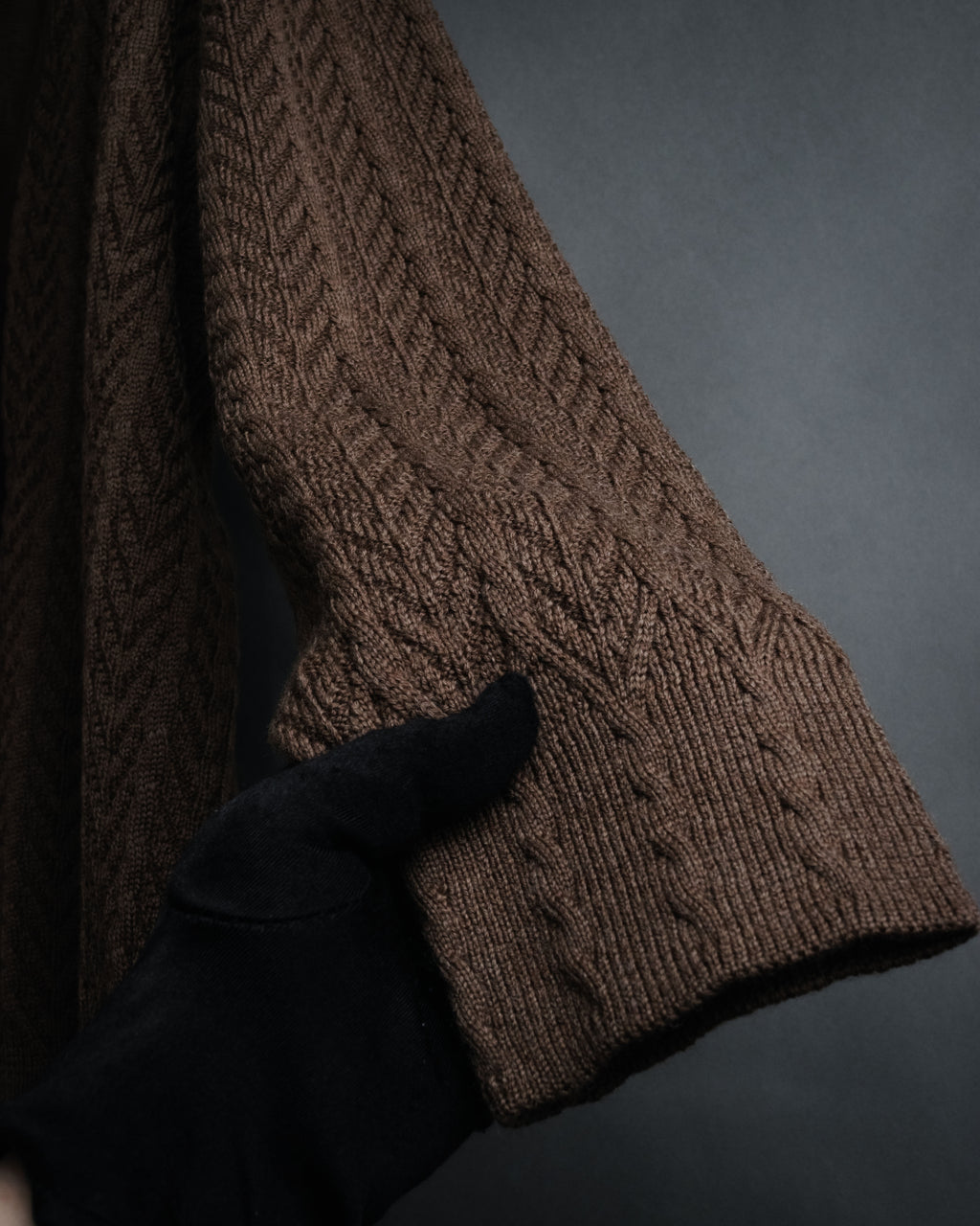 “Christian Dior SPORTS” 90’s Shawl collar cable knit cardigan