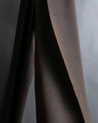 "SHIZUKA KOMURO" Dark brown color easy waist slacks