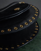 "See by Chloé" Half-moon grommet-detail suede shoulder bag