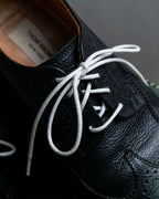 "THOM BROWNE" Wingtip design rubber sole leather shoes