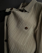 "ISSEY MIYAKE" Fine pleated shirt jacket