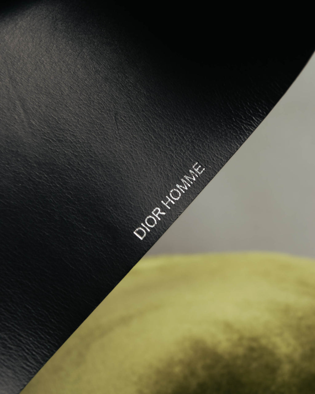 "DIOR HOMME" 00's-10's Black leather wrist cuff