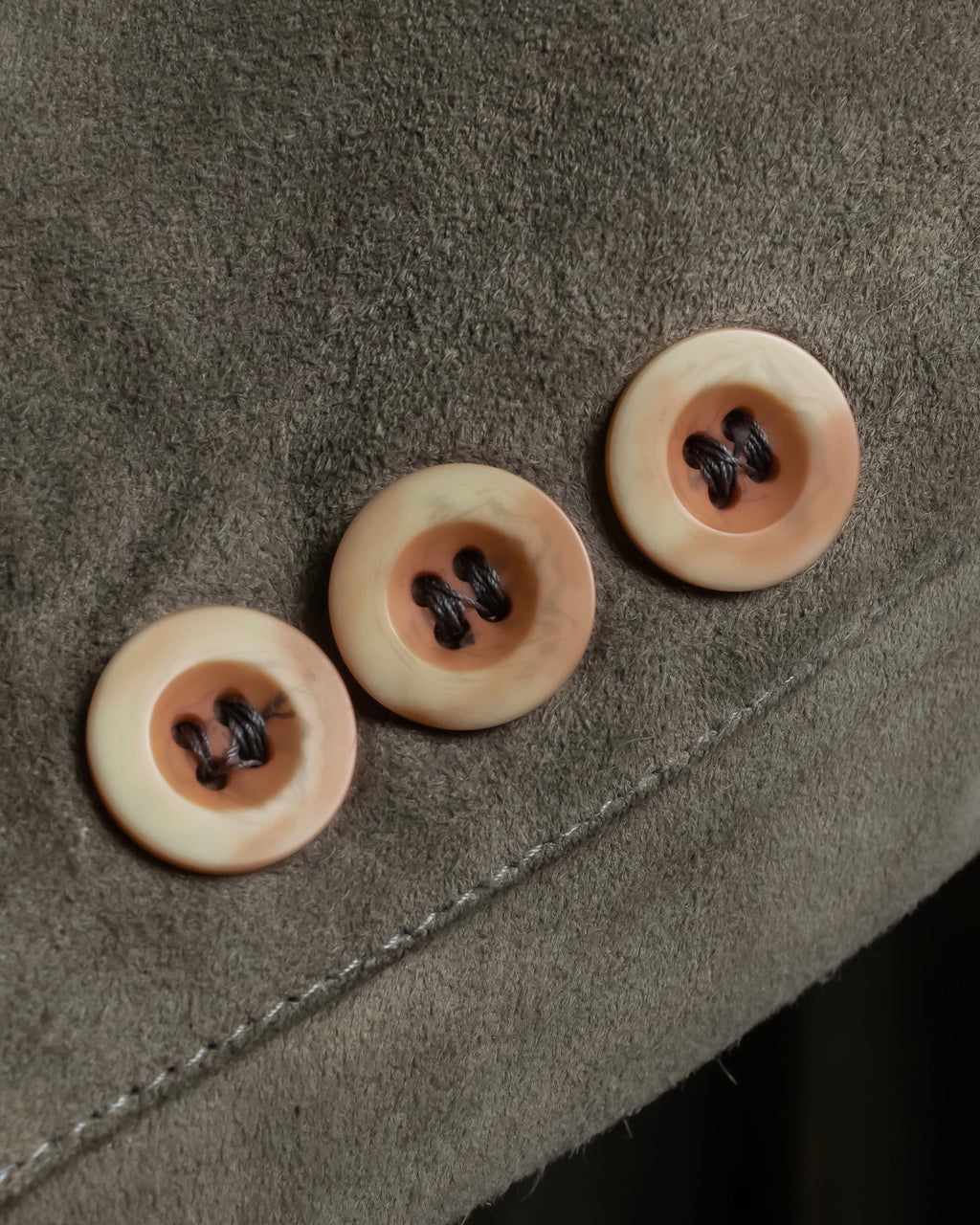 "GIORGIO ARMANI" Brushed shades suede leather long coat