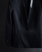 "HELMUT LANG" Leather lapel design, glossy jacket