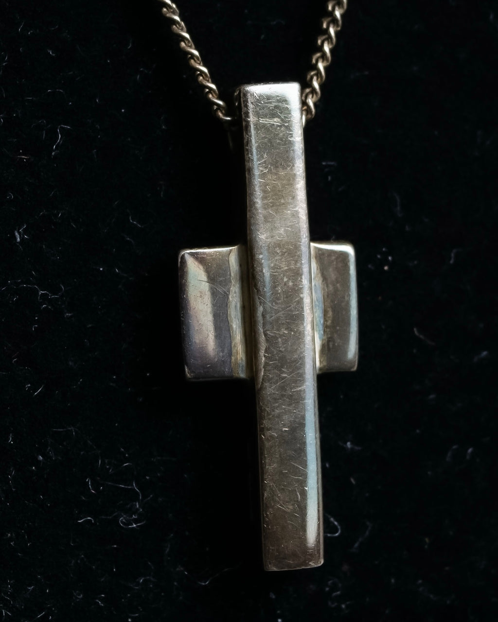 "GUCCI" Cross motif silver 925 necklace