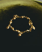 "Christian Dior" 80's-90's Sculptural leaf charm bracelet