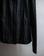 "BURBERRY" Combination leather design check pattern one-shoulder bag