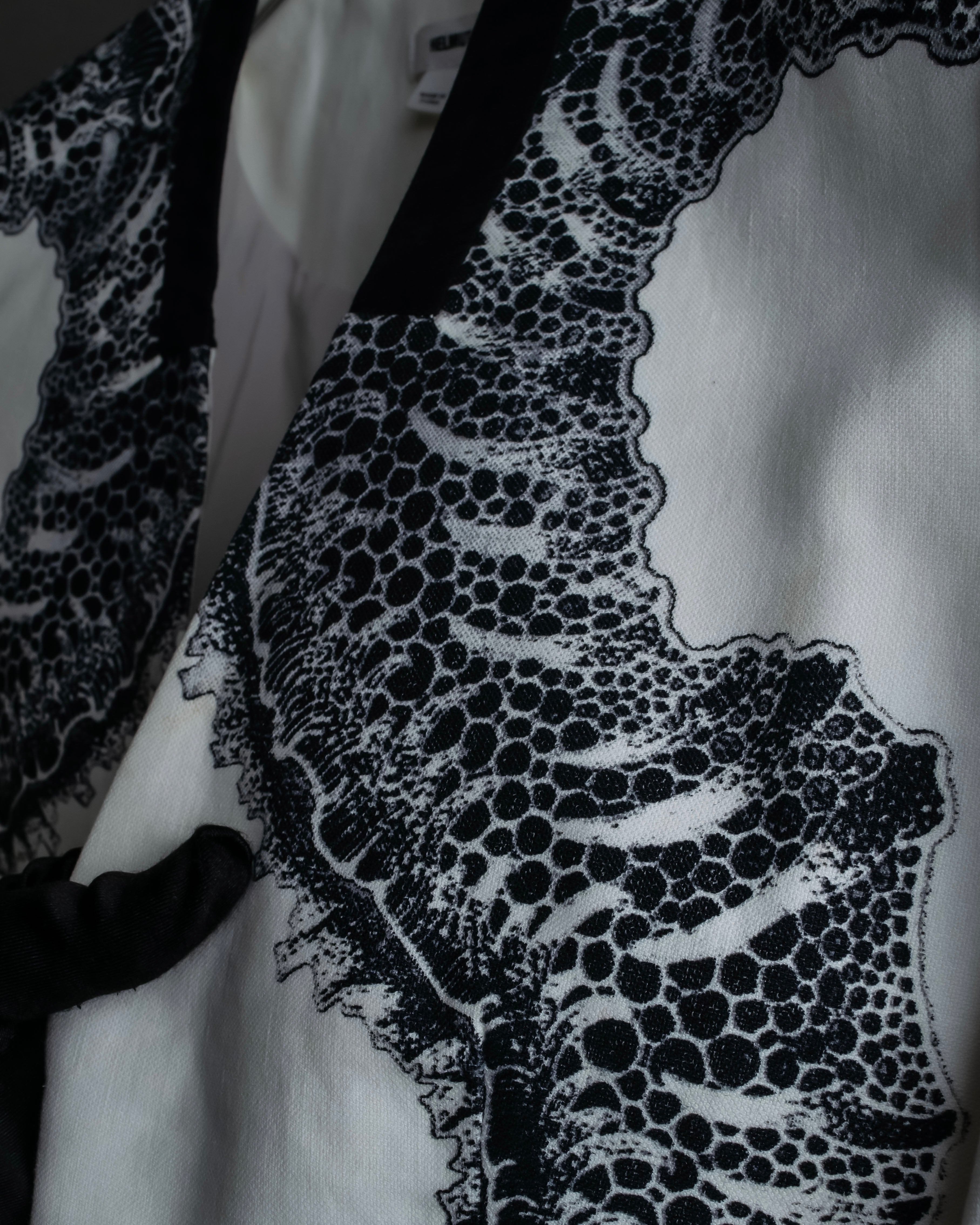 "HELMUT LANG" Seahorse motif design short jacket