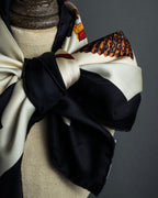 "Christian Dior" Parisian accessory motif silk scarf