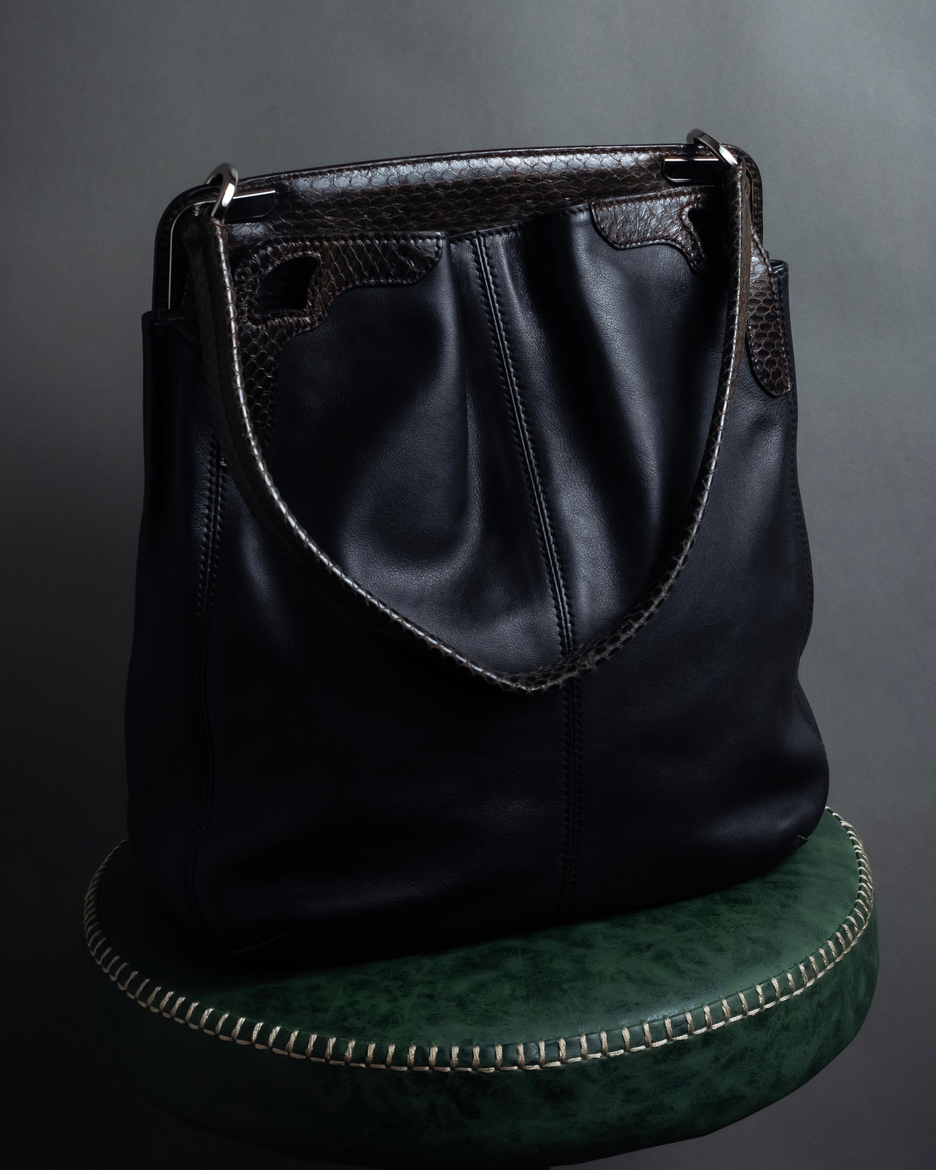 "Cartier" Marcello de Cartier python leather combination bag