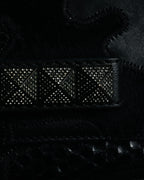 –SPECIAL– "VALENTINO GARAVANI" 2010’s Noir rockstud exotic patchwork chain bag